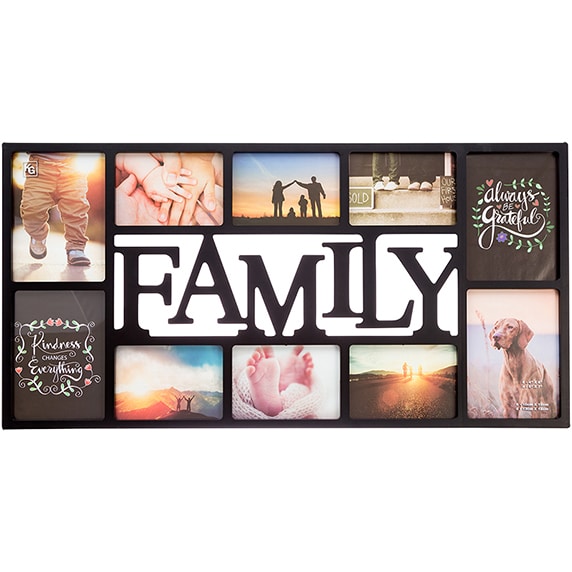 Cadre Famille 4-x57 6-4×6 noir