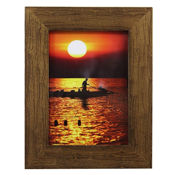 5×7 photo frame brown wood