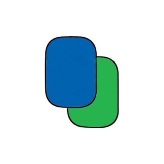 Arrière plan rétractable 6’x7′ (Vert et Bleu)