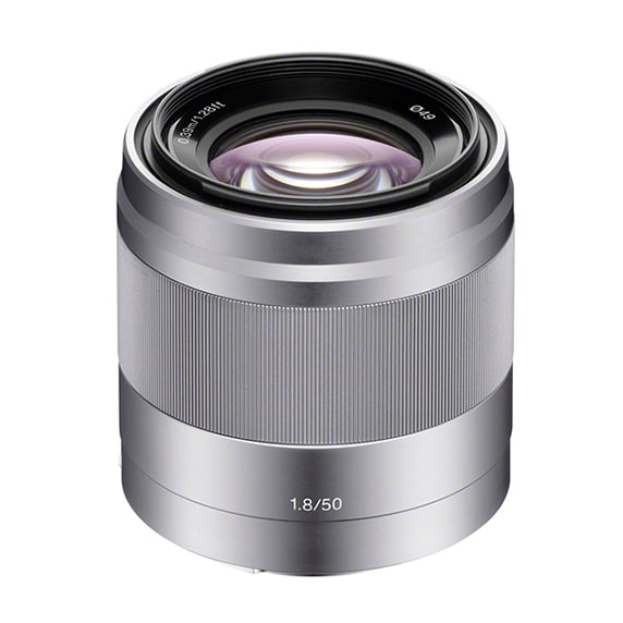 E 50mm f/1.8 OSS (argent)